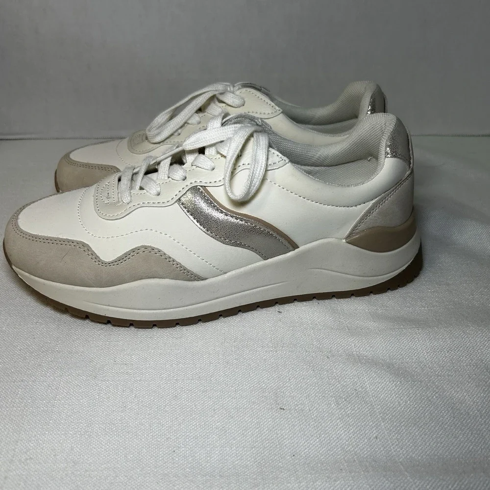 Time and Tru Women's Lace Up   Shoes Size 7W Memory Foam Multicolor‎